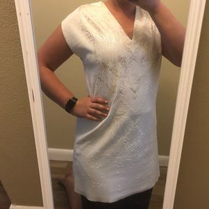 Elegant Gold and White Tunic
